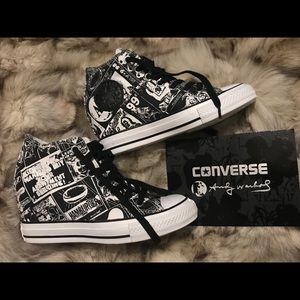 RARE CONVERSE ANDY WARHOL Wedge Sneakers